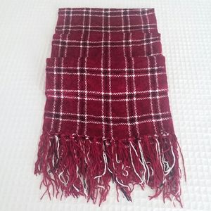 Charter Club Velour Plaid Scarf With Fringe